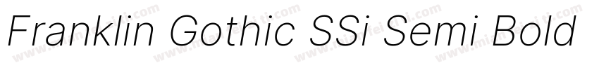 Franklin Gothic SSi Semi Bold Itali字体转换